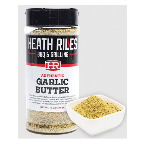 BBQ Rub Shaker, Heath Riles BBQ, Garlic Butter, Savory, 10 oz - 3