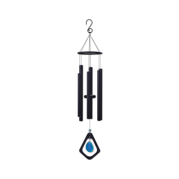 93262 Wind Chime, 5-1/2 in L x 5-1/2 in W x 29 in H Dimensions, Blue Agate