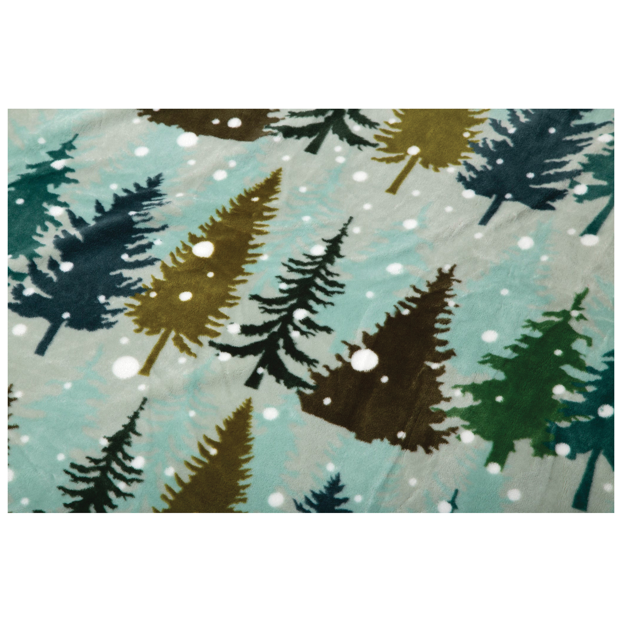 Carstens JP812 Throw Blanket, 54 in L, 68 in W, Snowflake Pattern, Polyester, Green - 3