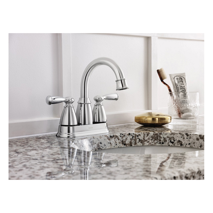 Banbury Bath Faucet, Moen, 2-Handle, Chrome - 3