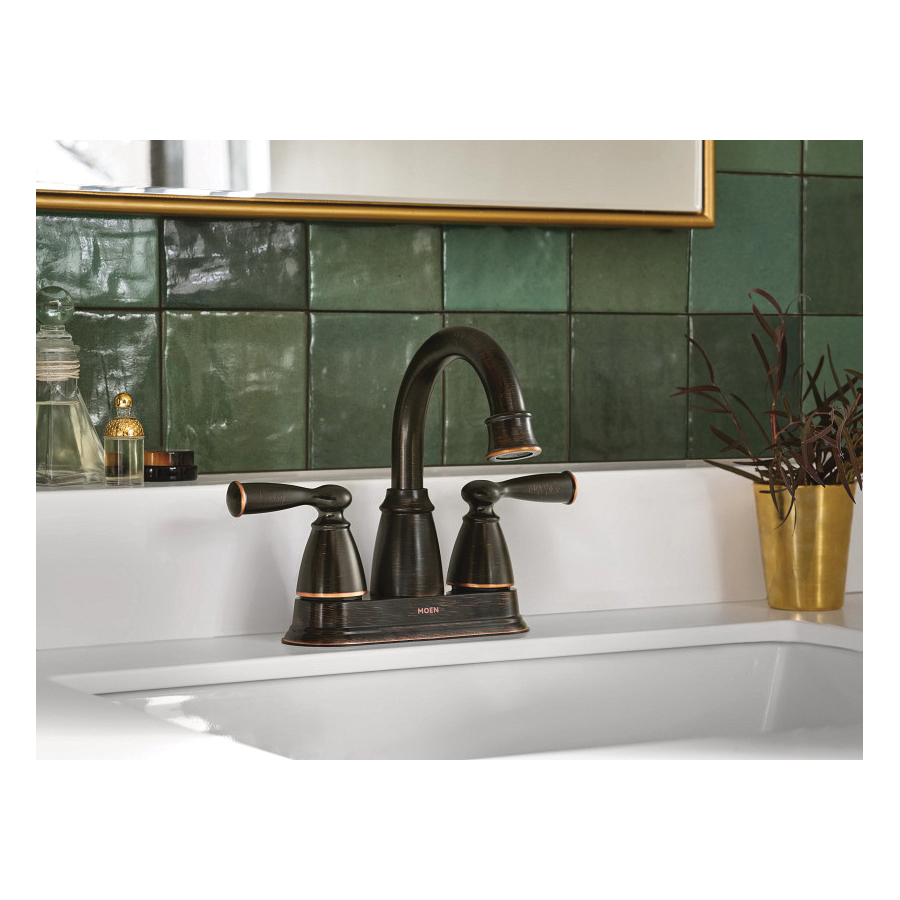 Banbury Bath Faucet, Moen, 2-Handle, Mediterranean Bronze - 4