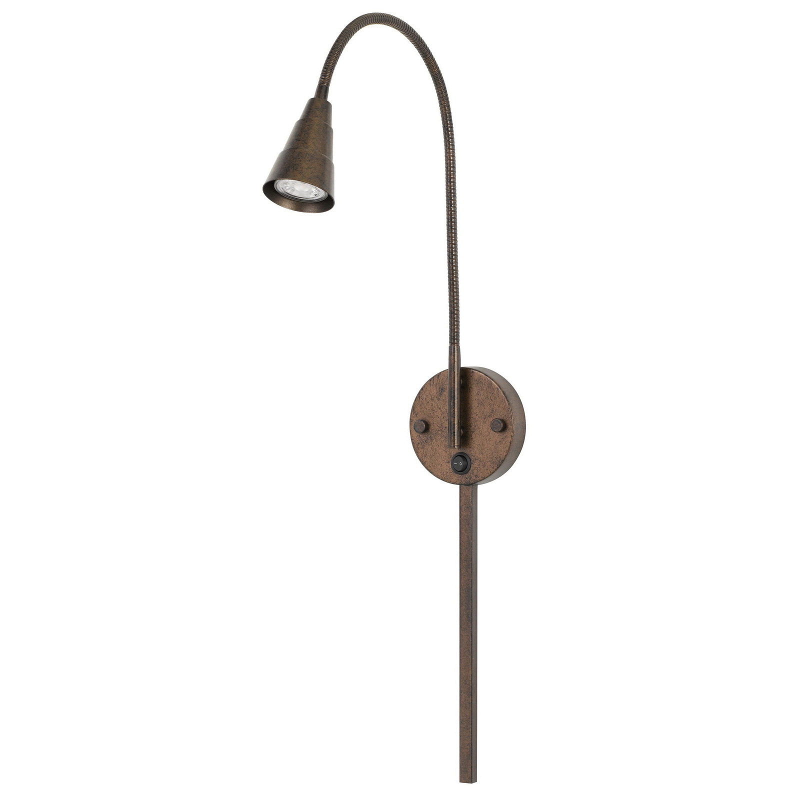 Cal Lighting BO-139-RU Wall Lamp, 120 V, Metal, Rust - 1