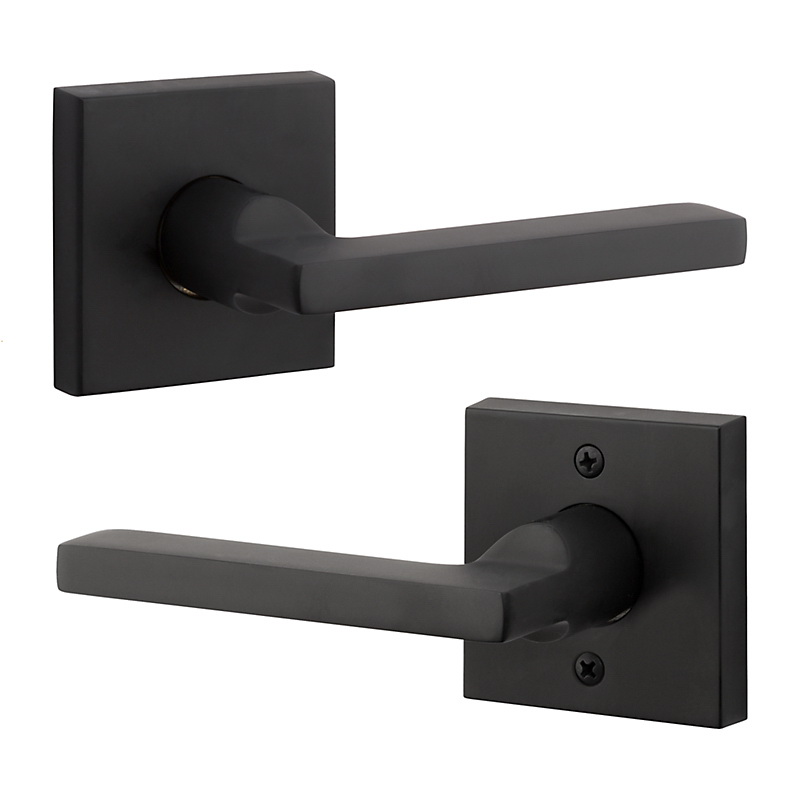 Reserve Door Lever, Privacy, Satin Black, Baldwin - 2