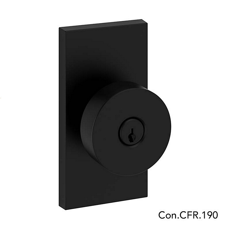Reserve Door Knob, Passage, Satin Black, Baldwin - 4
