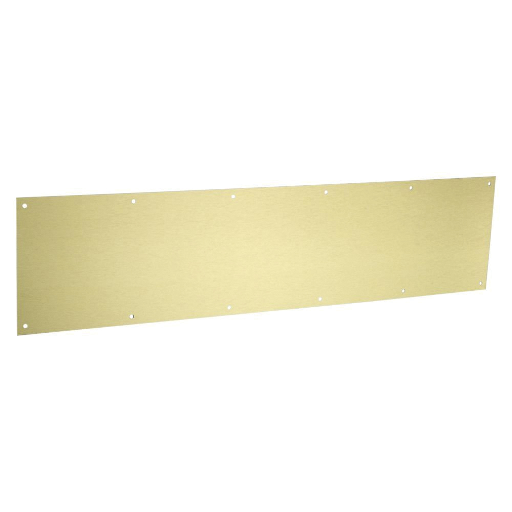 N270-353 Kick Plate, 34 in L, 8 in W, Aluminum, Brushed Gold