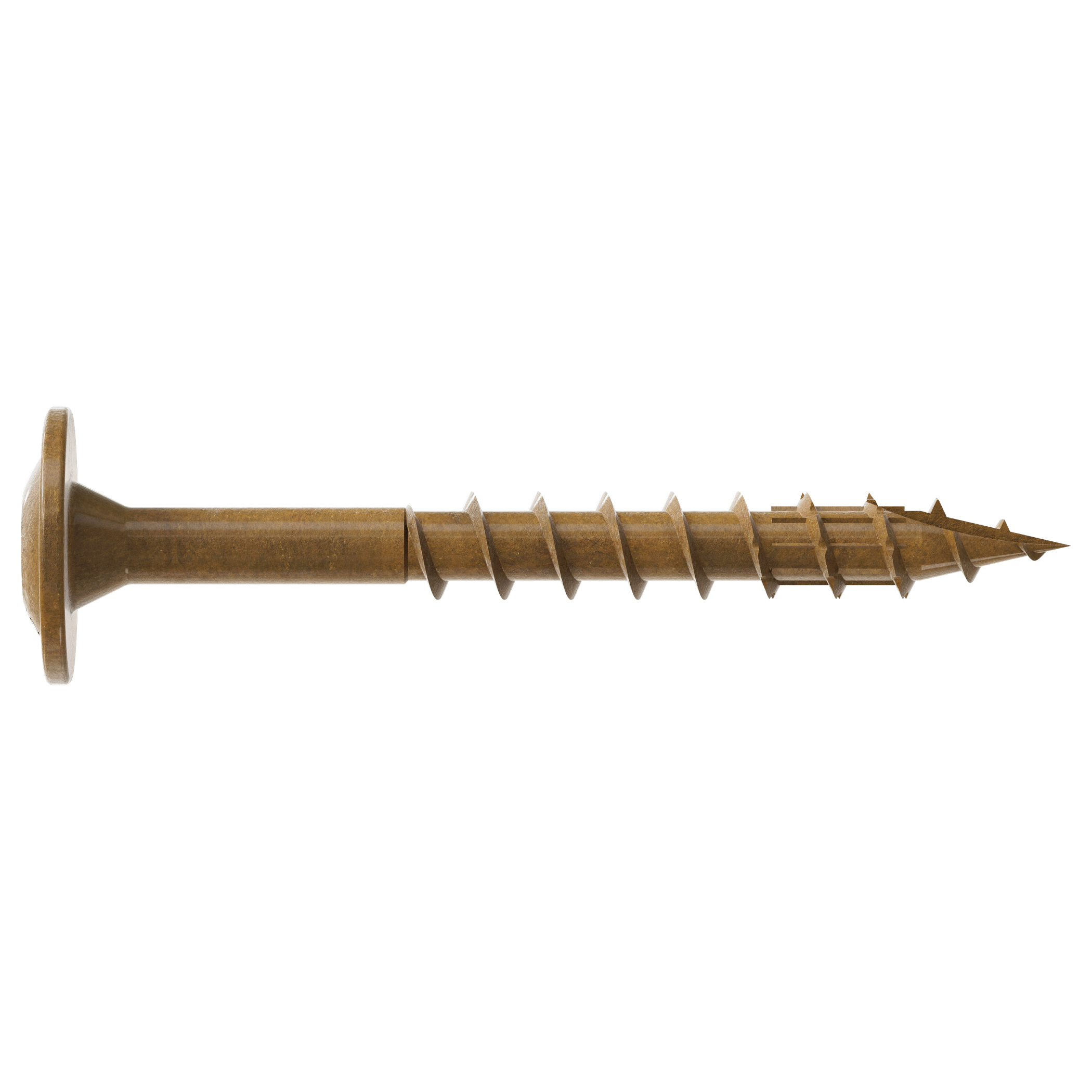 CBT08112R100 Construction Screw, #8 Thread, 1-1/2 in L, Serrated Thread, Wafer Head