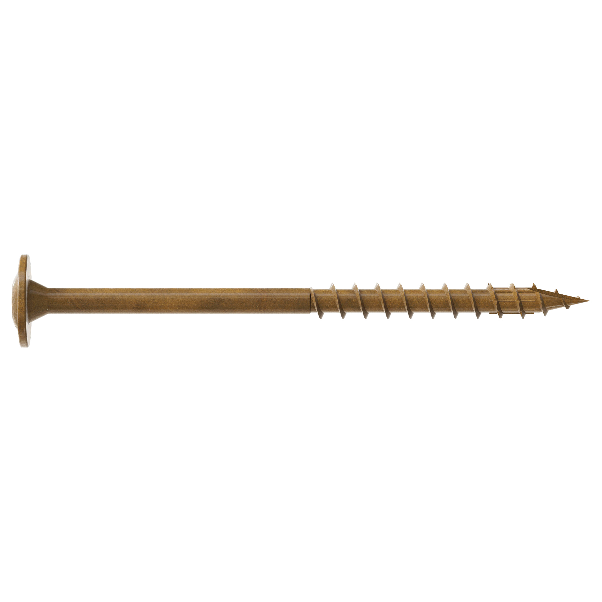 CBT08212R60 Construction Screw, #8 Thread, 2-1/2 in L, Serrated Thread, Wafer Head, 6-Lobe Drive