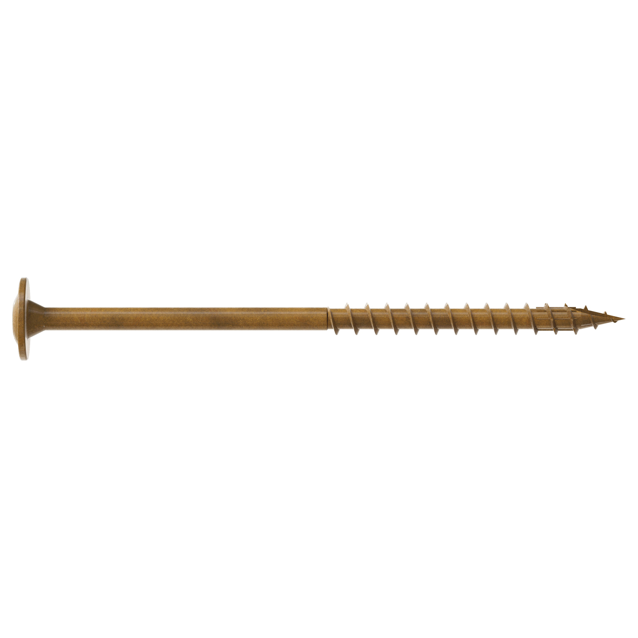 CBT08300R50 Construction Screw, #8 Thread, 3 in L, Serrated Thread, Wafer Head, 6-Lobe Drive
