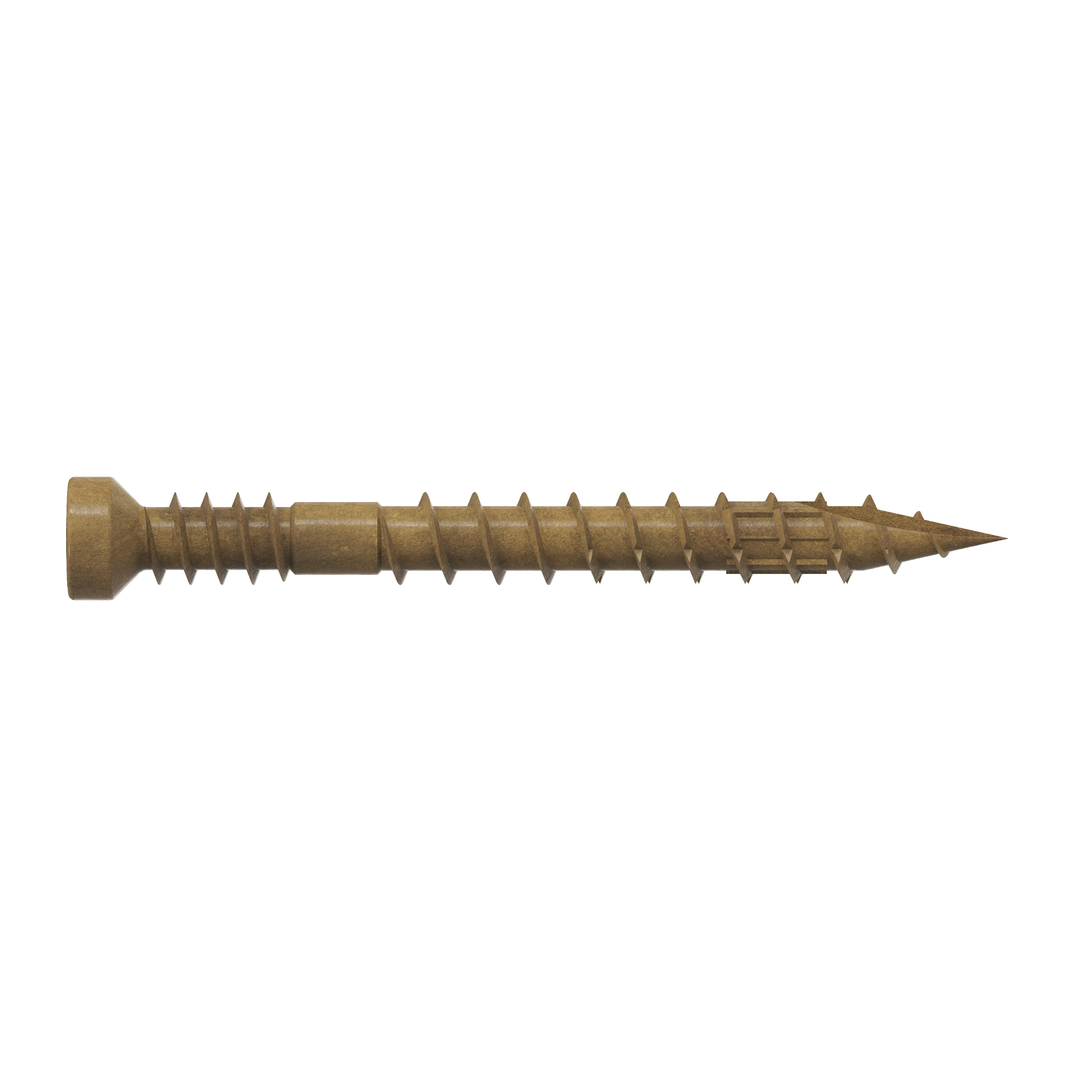 FT07112R100 Screw, #7 Thread, 1-1/2 in L, Serrated Thread, Trim Head, 6-Lobe Drive