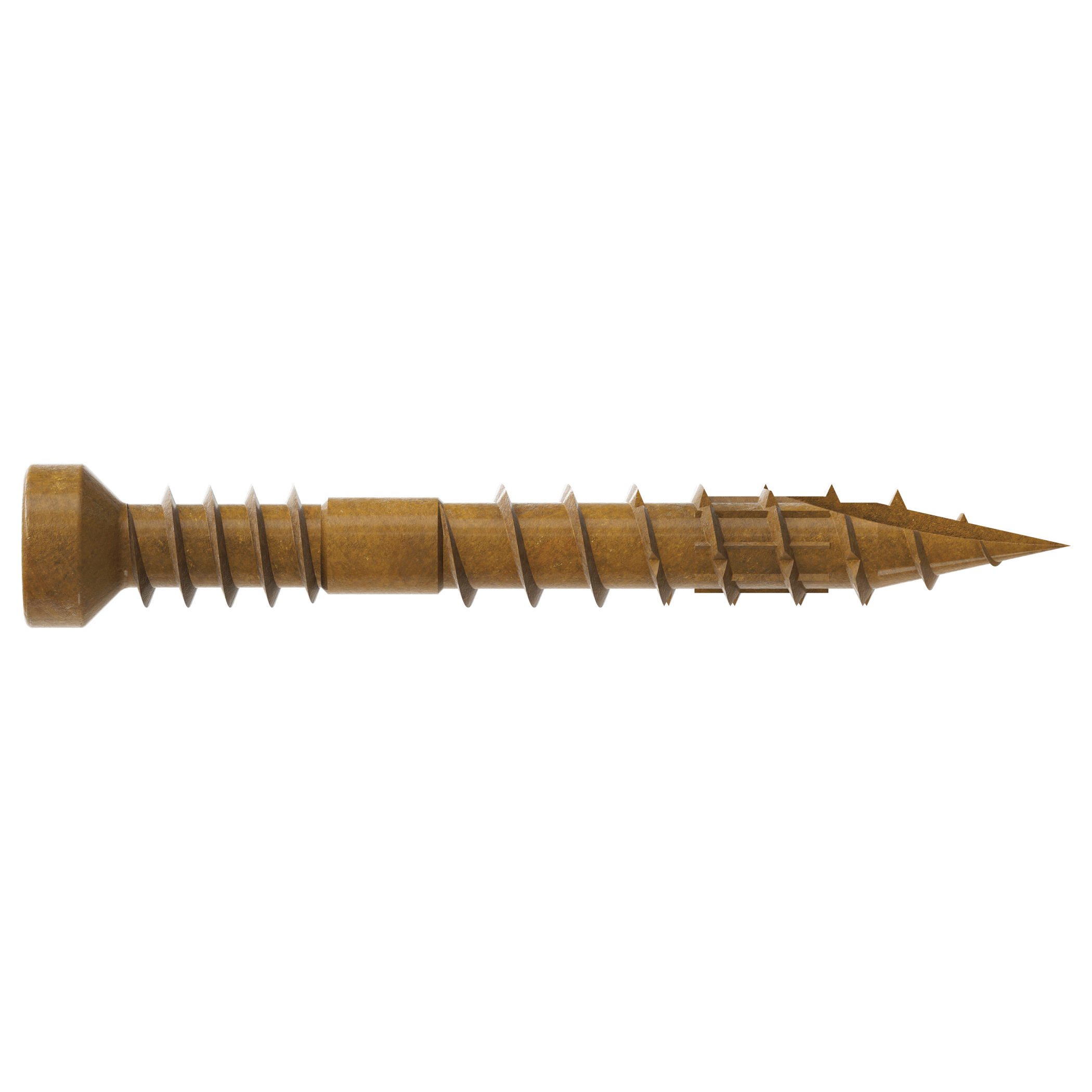 FT07114R100 Screw, #7 Thread, 1-1/4 in L, Serrated Thread, Trim Head, 6-Lobe Drive