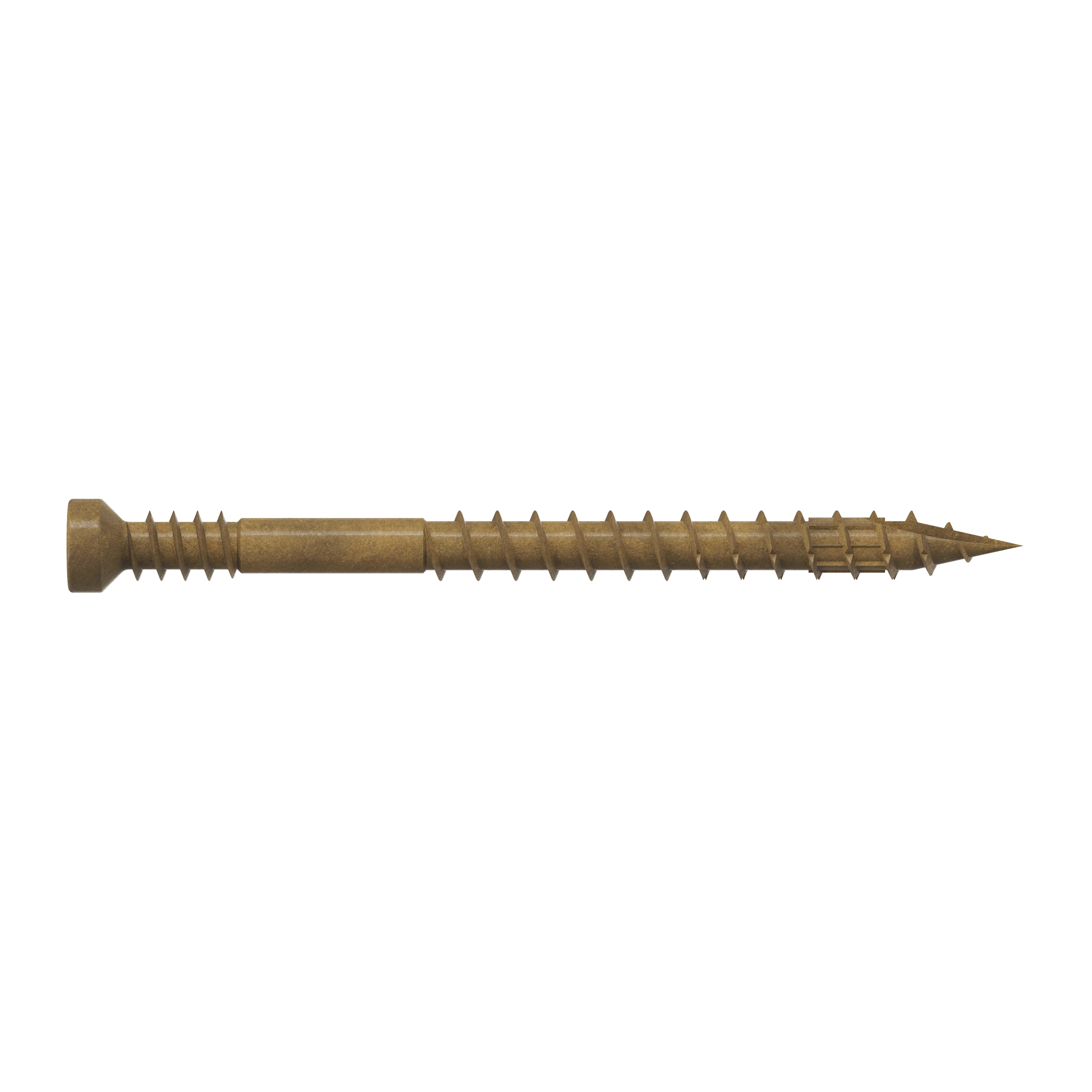 FT07200R100 Screw, #7 Thread, 2 in L, Serrated Thread, Trim Head, 6-Lobe Drive, Saw Tooth Point