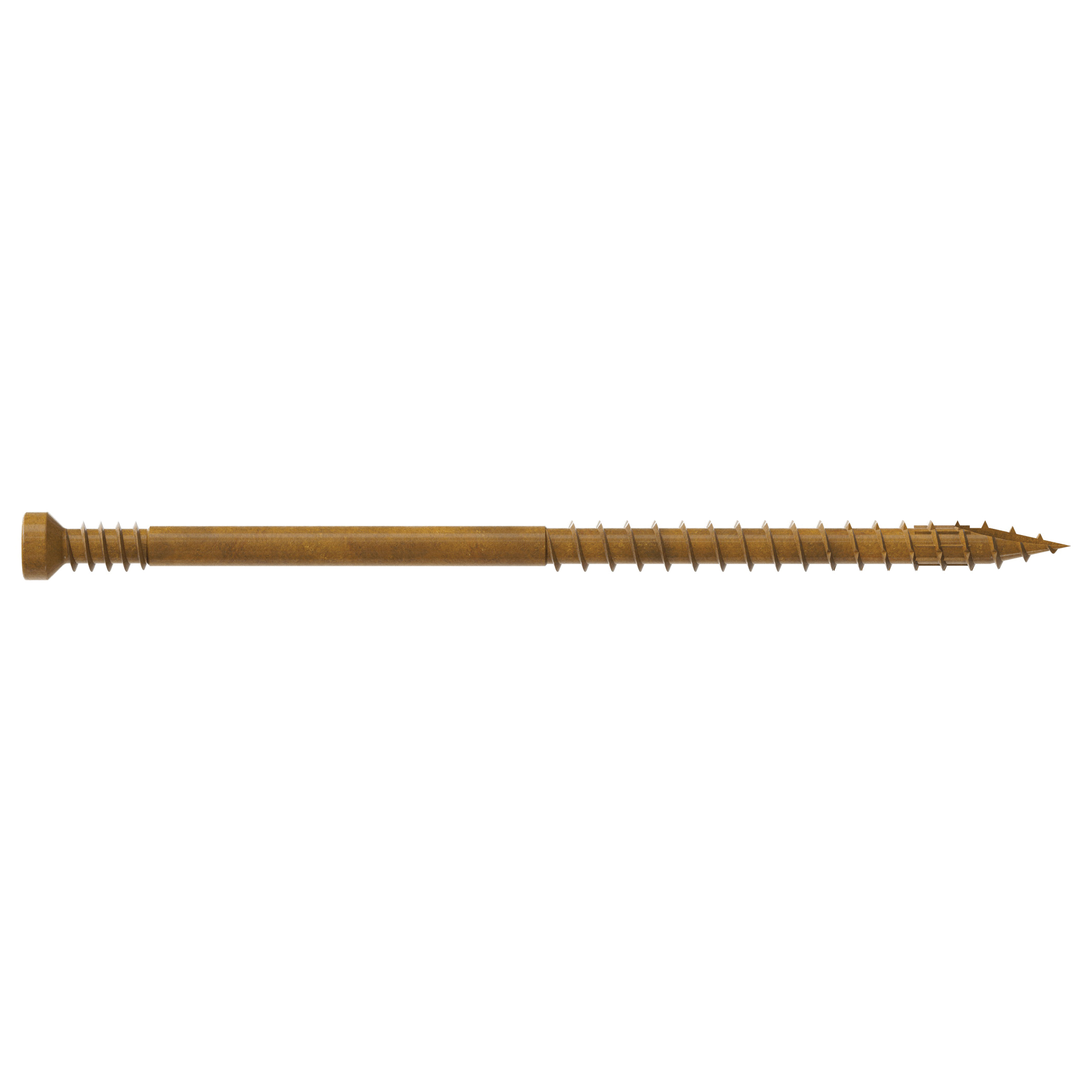 FT07300R100 Screw, #7 Thread, 3 in L, Serrated Thread, Trim Head, 6-Lobe Drive, Saw Tooth Point