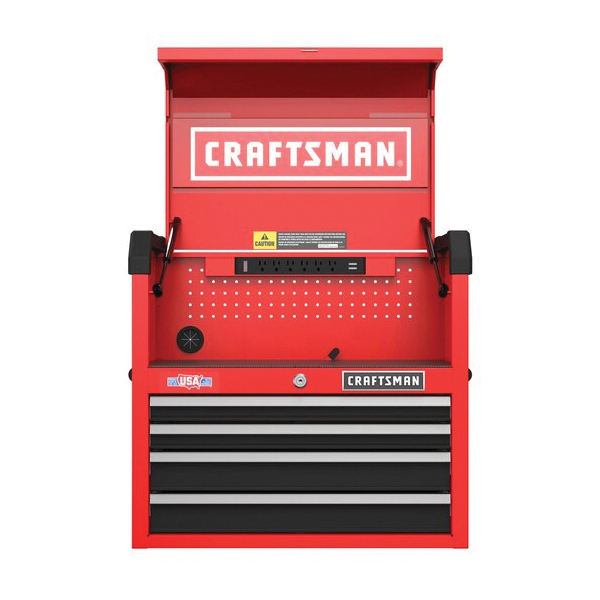 Tool Chest, Craftsman, 4 Drawer, Steel 26 in W x 25 in H x 16 in D - 2