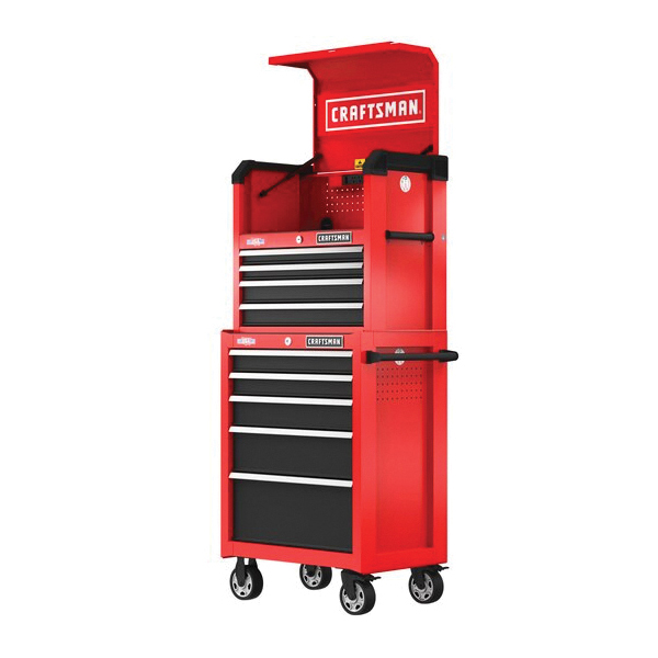 Rolling Tool Cabinet, Craftsman, 5 Drawer, Steel, 26 in W, 37 in H, 18 in D - 3