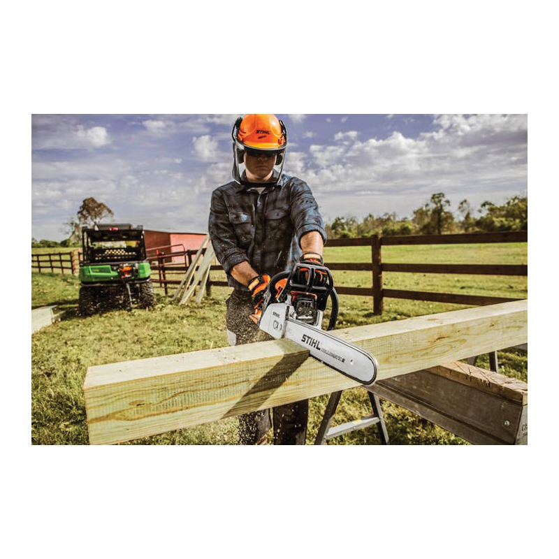 Stihl MS 250 Chainsaw, Gas, 45.4 cc Engine Displacement, 2 Cycle Engine, 35 in Cutting Capacity, 18 in L Bar, RM3 Chain - 2