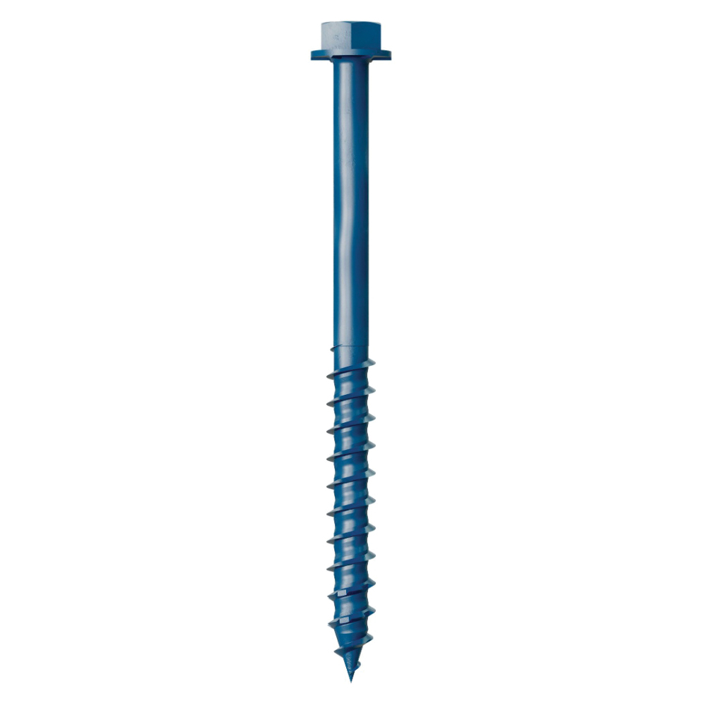 Titen Turbo TNT25314HC75 Screw Anchor, 1/4 in Dia, 3-1/4 in L, Carbon Steel, Ceramic-Coated/Zinc