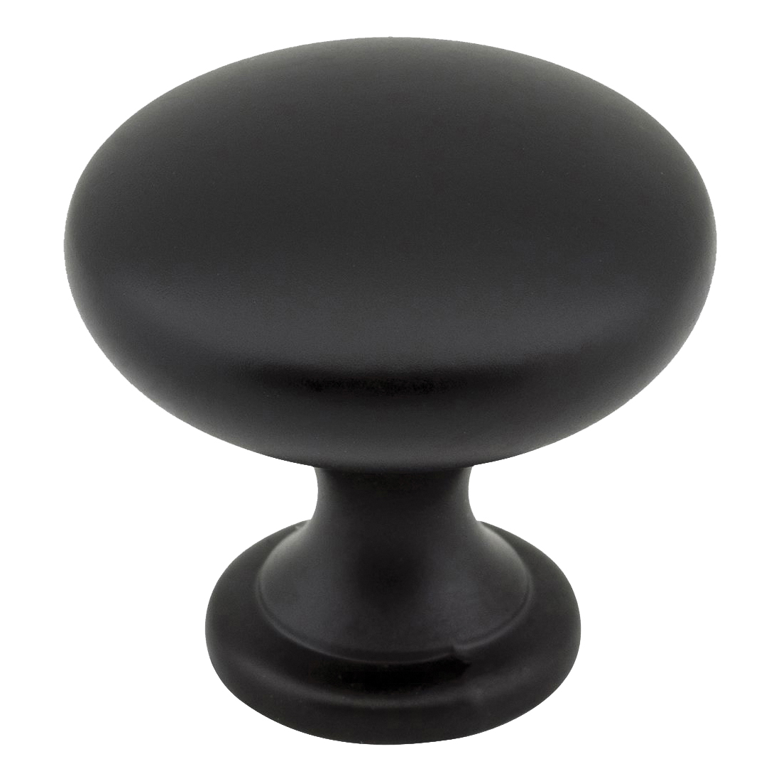 K778MB-10 Cabinet Knob, 1-1/8 in Projection, 1-3/16 in Dia, Zinc, Matte Black, 10/PK