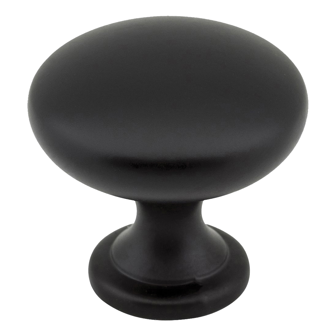 K778MB-4 Cabinet Knob, 1-1/8 in Projection, 1-3/16 in Dia, Zinc, Matte Black, 4/PK