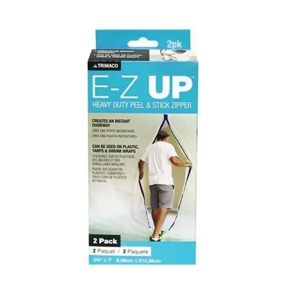 E-Z UP 06184/4 Fabric Adhesive Zipper, Heavy-Duty, 7 ft L, 2-3/4 in W