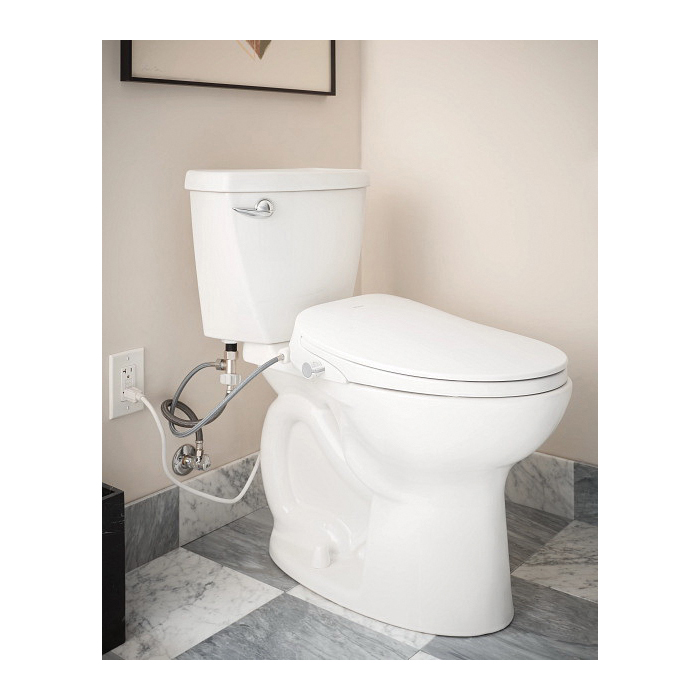 Electronic Bidet Toilet Seat, Moen, Elongated, Plastic, White - 3