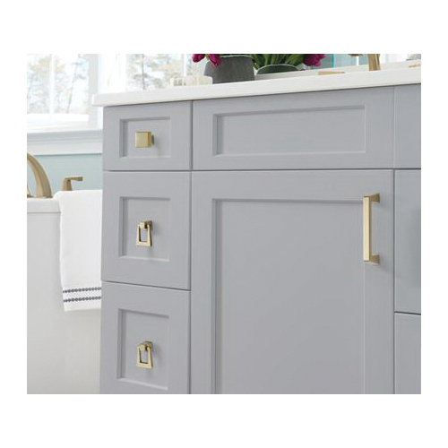 Pendant Cabinet Pull, Amerock, Blackrock Series, 1-3/8 in L Handle, Zinc, Gunmetal - 1