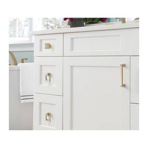 Pendant Cabinet Pull, Amerock, Blackrock Series, 1-3/8 in L Handle, Zinc, Gunmetal - 2