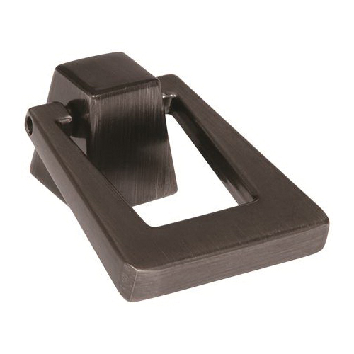 Pendant Cabinet Pull, Amerock, Blackrock Series, 1-3/8 in L Handle, Zinc, Gunmetal - 1