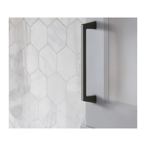 Cabinet Pull, Amerock, Blackrock Series, 6-5/16 in L Handle, 1-1/4 in Projection, Zinc, Black Bronze - 2