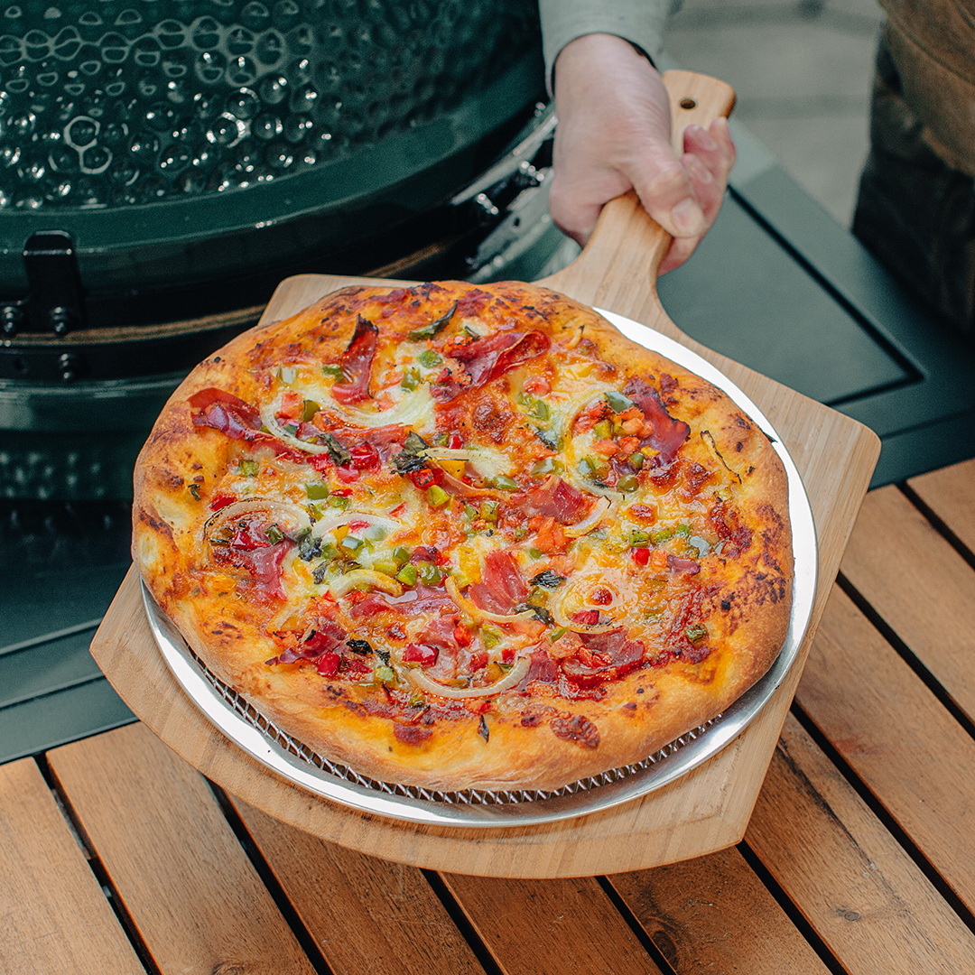 Big Green Egg 128010 Pizza Peel and Screen, Aluminum/Bamboo