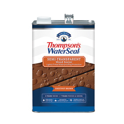 Thompson's WaterSeal TH.092301-16 Waterproofing Stain, Semi-Transparent, Liquid, Chestnut Brown, 1 gal