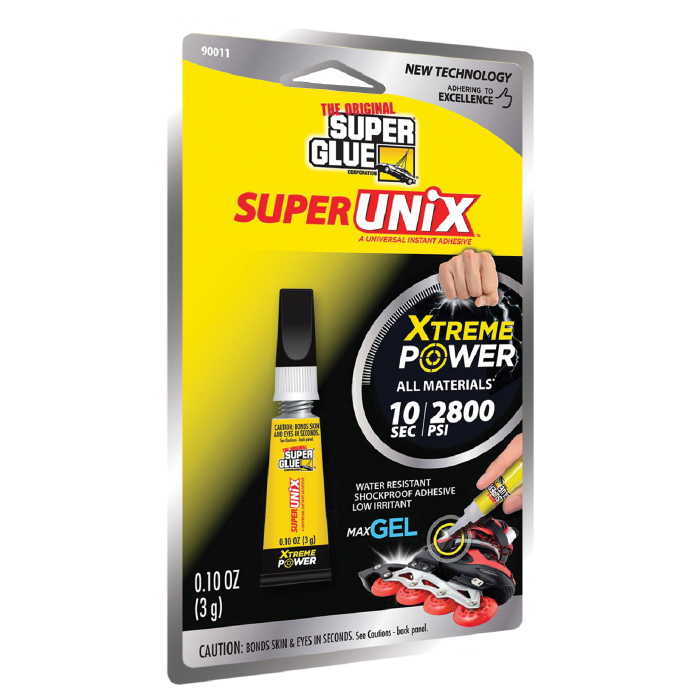 SuperUNiX 11710504 Super Glue Gel, Liquid, Characteristic, 0.1 oz, Tube