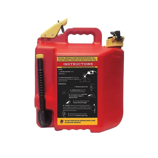 SUREcan SUR5SFG2 Safety Can, 5 gal Capacity, HDPE, Red - 2