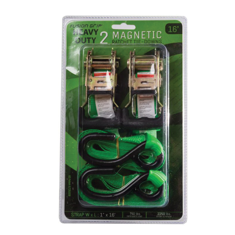 FG011602 Ratchet Strap, 1 in W, 16 ft L