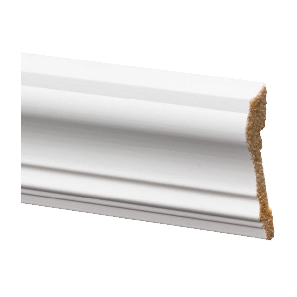 Inteplast Group 390 Series 13900800891 Chair Rail Moulding, 8 ft L, 2-5/8 in W, 5/8 in Thick, Smooth Profile, PVC, White