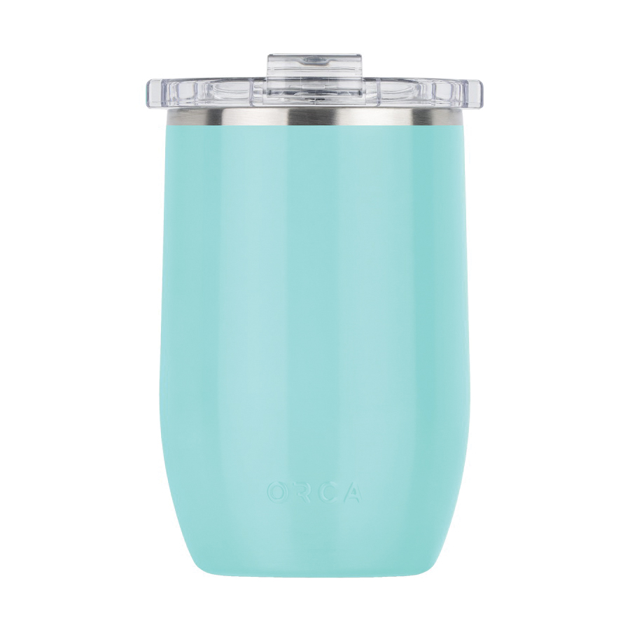 Vino Series VIN12SF Wine Cup, 12 oz, Detached Lid, 18/8 Stainless Steel/Copper, Seafoam, Insulated