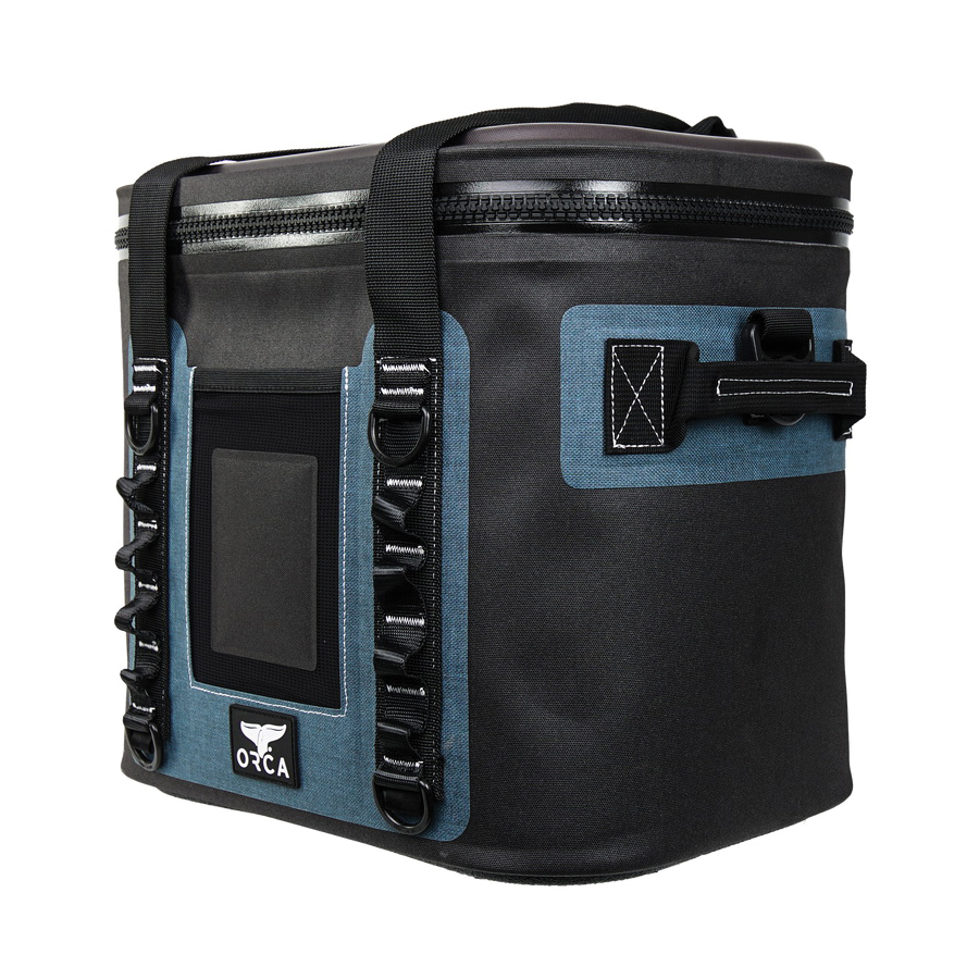 Orca Walker W20SB Soft Side Cooler, 14-1/2 in L, 11 in W, 50 lb Capacity, Meta-Polymer/TPU, Slate Blue - 2