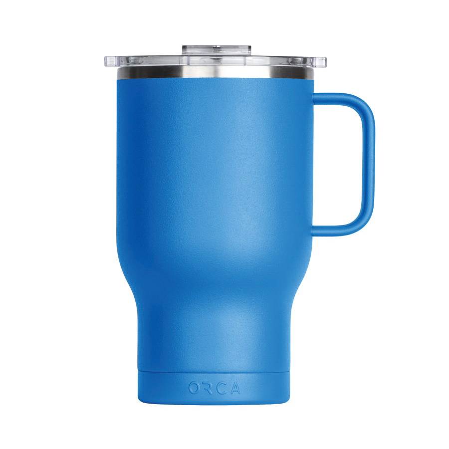Traveler Series TR24AZ Coffee Mug, 24 oz, Whale Tail Flip Lid, Stainless Steel, Azure, Insulated