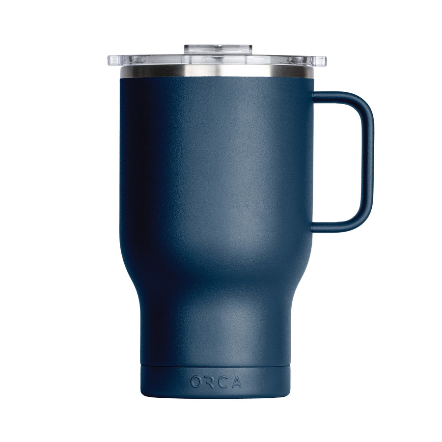 Traveler Series TR24NA Coffee Mug, 24 oz, Whale Tail Flip Lid, Stainless Steel, Navy, Insulated