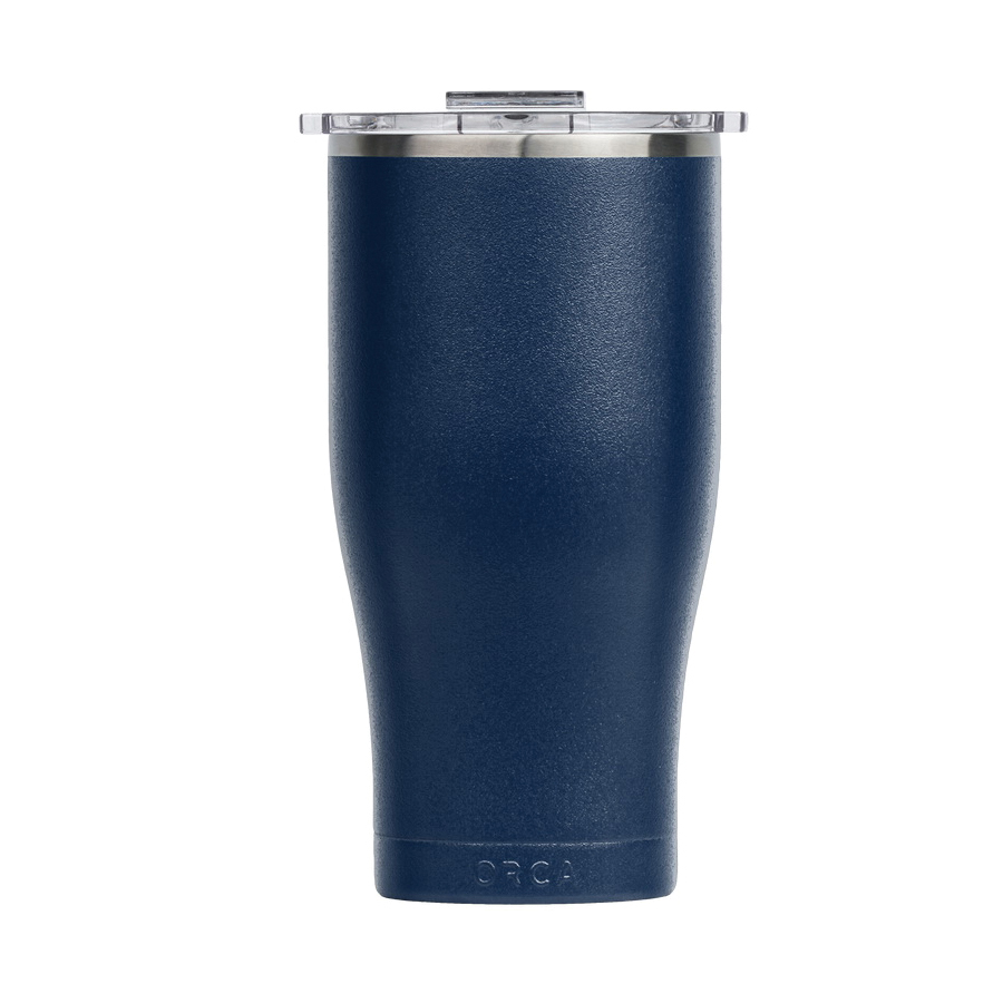Chaser Series ORCCHA27NA/CL Tumbler, 27 oz, Whale Tail Flip Lid, Stainless Steel, Clear/Navy, Insulated