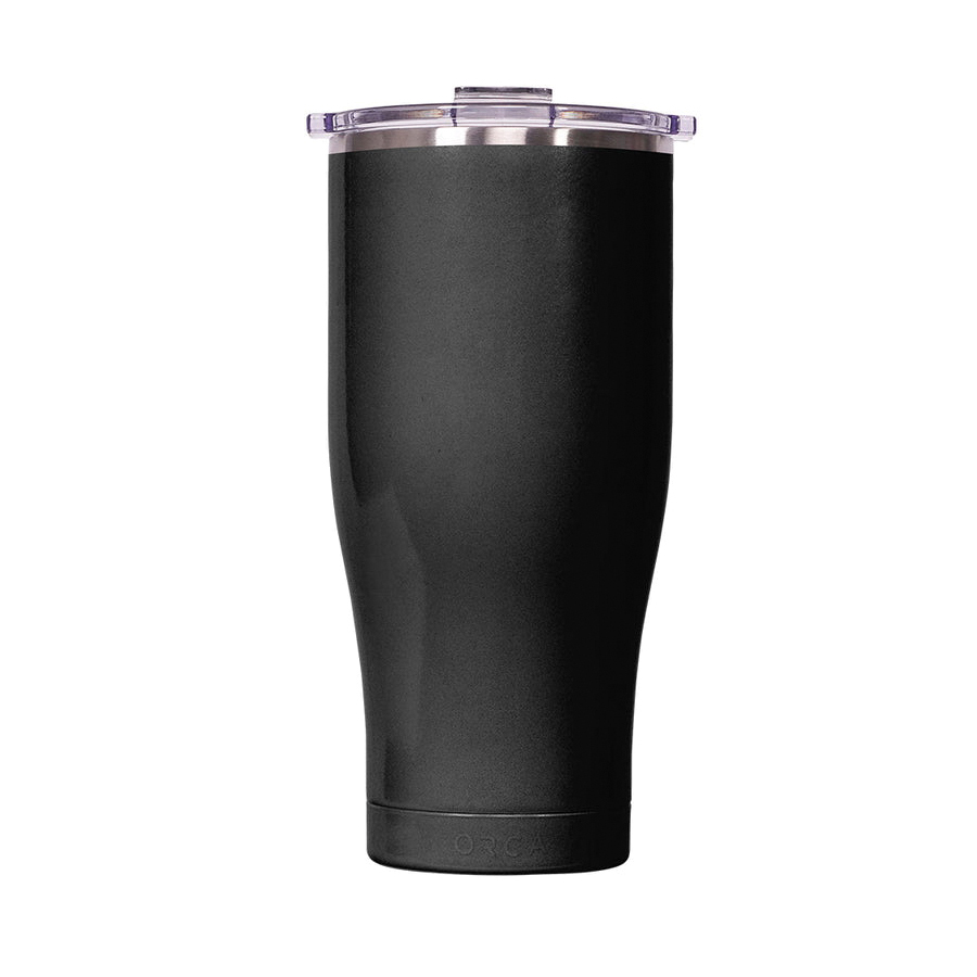 Chaser Series CH16BK Tumbler, 16 oz, Spill-Proof Screw, Whale Tail Flip Lid, Stainless Steel, Black, Insulated