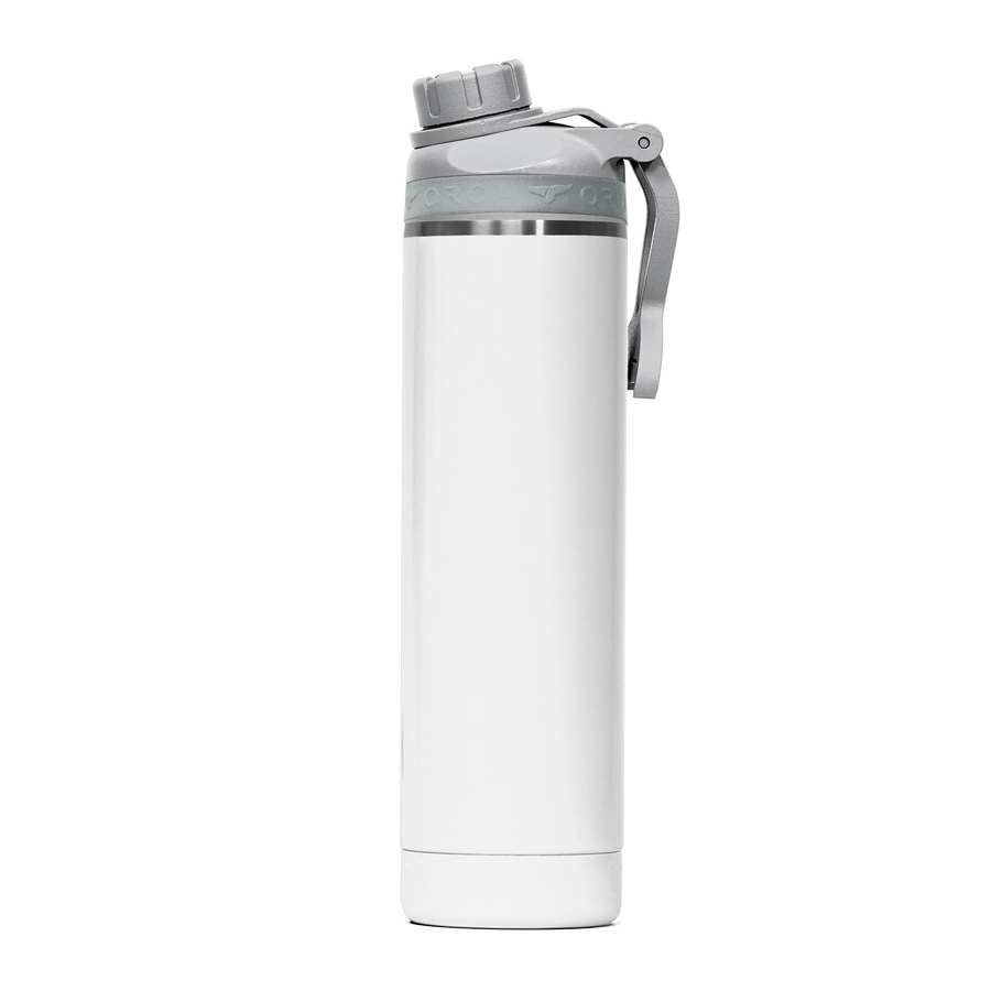 Hydra Series ORCHYD22PE/WH/GY Bottle, 22 oz, 18/8 Stainless Steel/Copper, Pearl/White, Powder-Coated