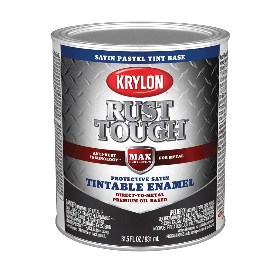 Krylon Rust Tough K09726008 Enamel Paint, Satin Sheen, Pa...