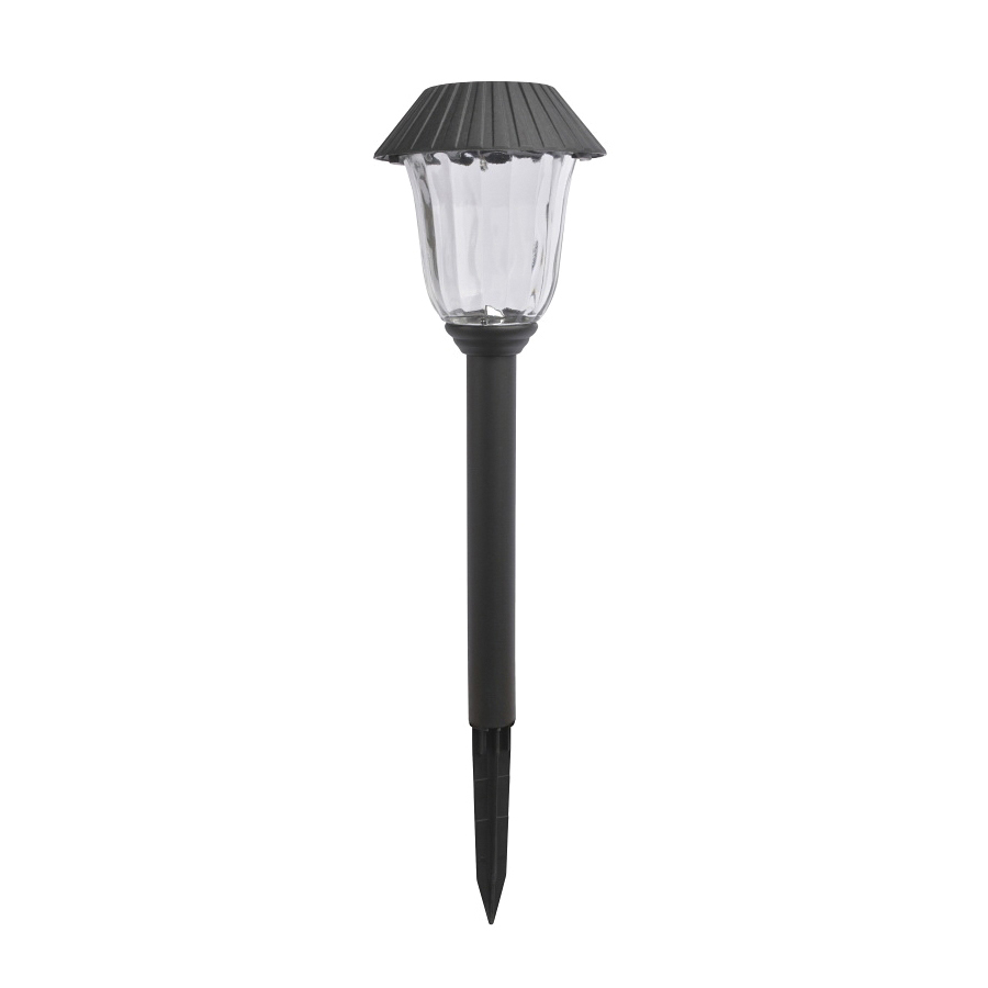 27094 Solar Stake Light, Nickel-Metal Hydride Battery, AA Battery, 1-Lamp, LED Lamp, Black