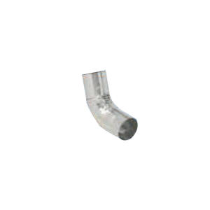 PR63P3 75 deg Plain Gutter Elbow, 3 in Gutter, Steel, Metallic