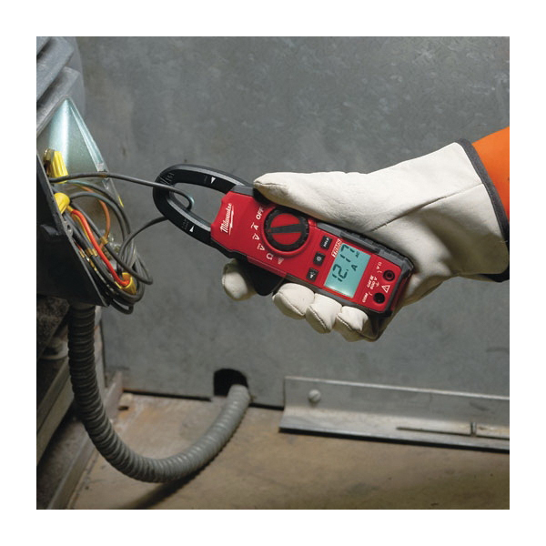 Milwaukee 2235-20 Clamp Meter, 600 VAC/DC, 400 A AC, LCD Display, Functions: AC Current, AC/DC Voltage, Resistance - 3