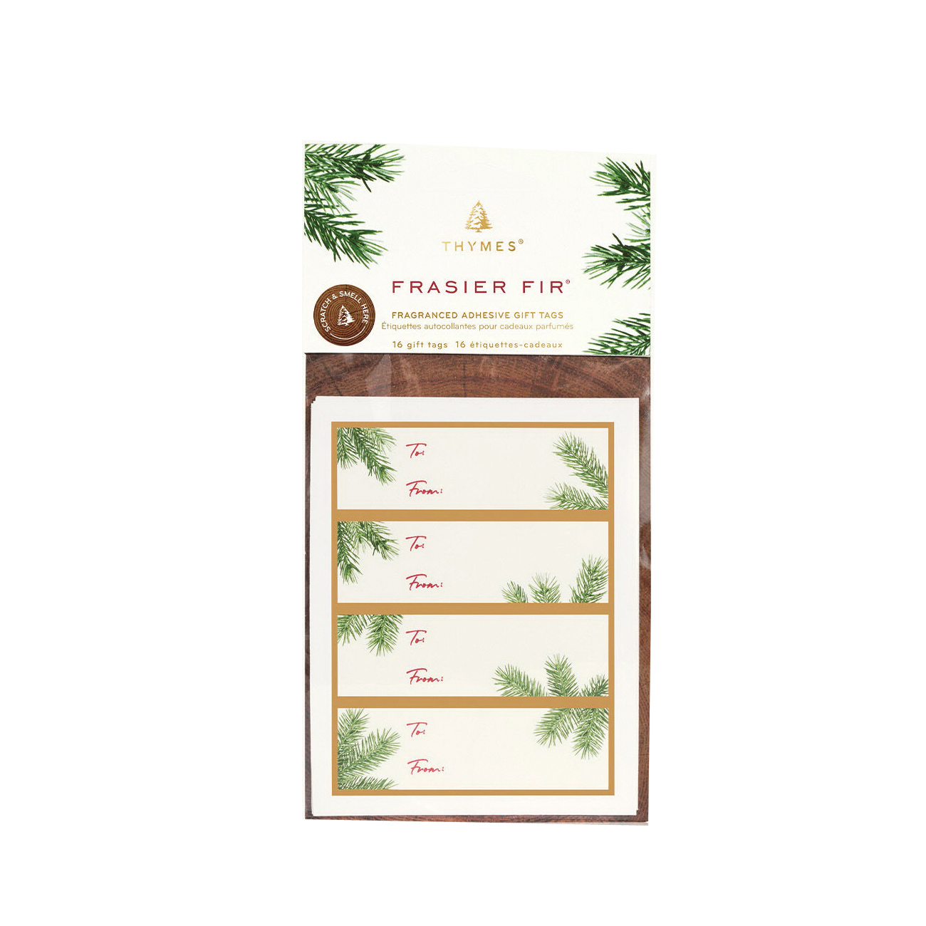 Thymes Frasier Fir Series TH03505217100 Adhesive Gift Tag, Occasions: Christmas - 1