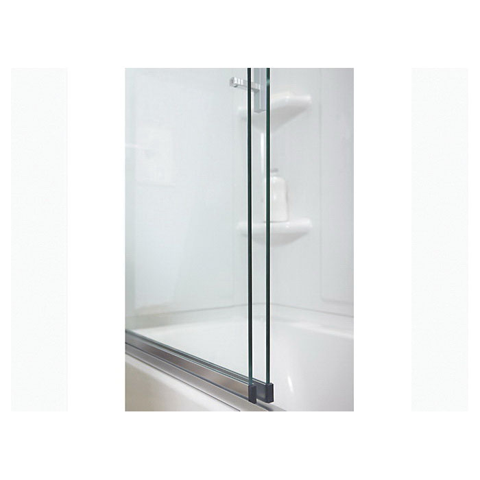 Finesse Tub & Shower Door, Sterling, Clear Glass, Brushed Nickel Frame - 3