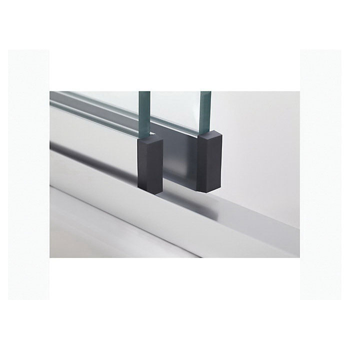 Finesse Tub & Shower Door, Sterling, Clear Glass, Brushed Nickel Frame - 4