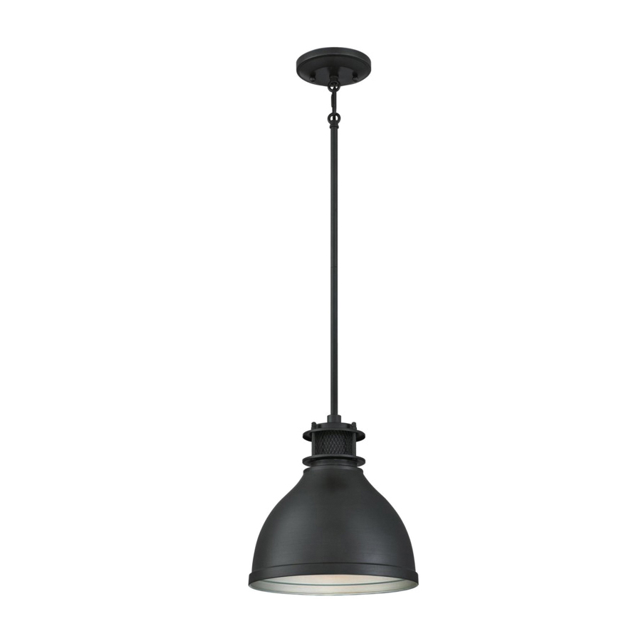 Kilian Series 63268 Pendant, 120 V, 1-Lamp, Incandescent, LED Lamp, Metal Fixture, Black Fixture