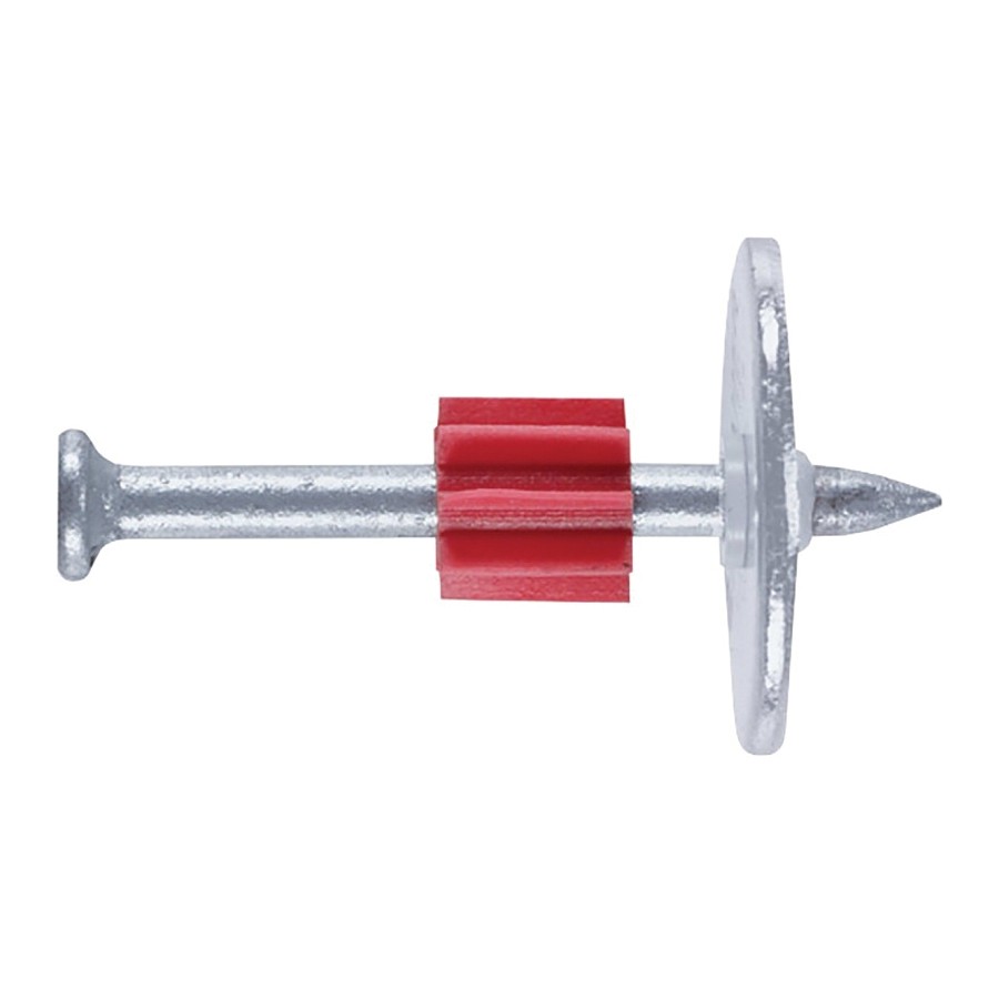 50113MG-PWR Drive Pin with Washer, 0.145 in Dia Shank, 2-1/2 in L, Steel/Plastic, Galvanized